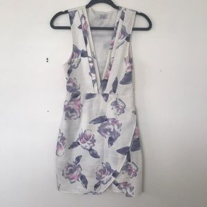 Tobi white purple floral dress size small